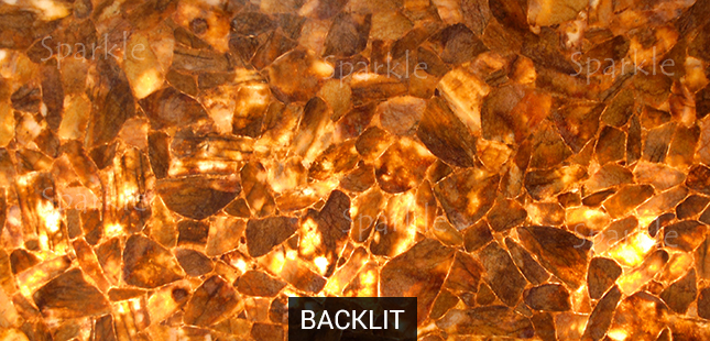 Golden Crystal Quartz Backlit