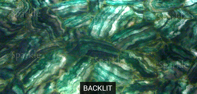 Green Aventurine Quartz Slab backlit