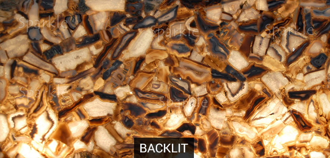 Wild Agate Slabs Backlit